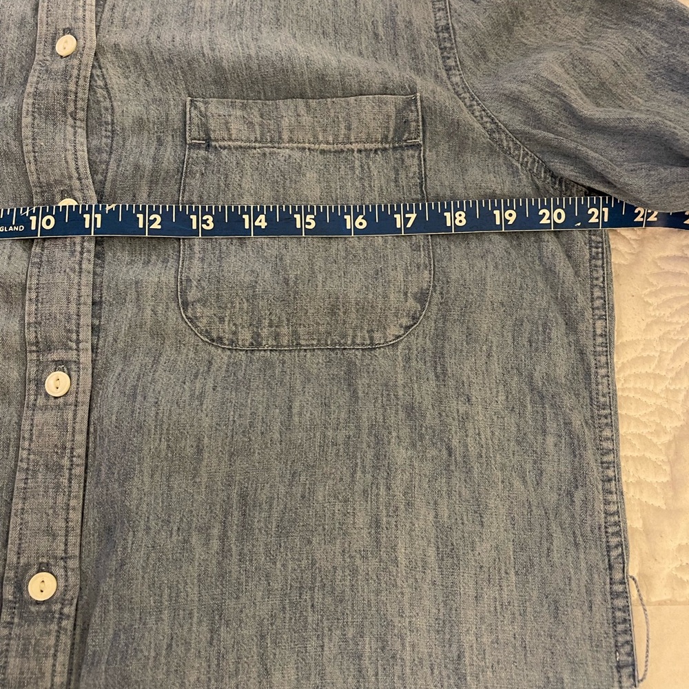 Faherty Tried & True Chambray Midi Shirtdress Women’s Medium - Picture 11 of 17